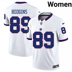 Isaiah Hodgins NY Giants #89 Women Moisture Wicking Football Stitched Throwback Jersey - White Edition 66838580