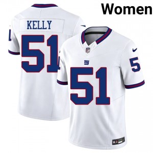 Jack Kelly Big Blue #51 Women Exclusive Football Embroidery Throwback Jersey - White Edition 36242688