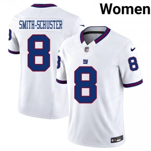 JuJu Smith-Schuster Big Blue #8 Women Licensed Football Embroidery Throwback Jersey - White Edition 36850154