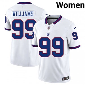 Leonard Williams New York Giants #99 Women NFL Football Stitched Throwback Jersey - White Edition 89070383