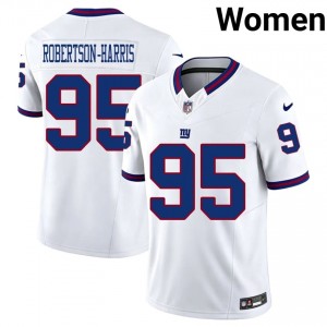 Roy Robertson-Harris NYG #95 Women Professional Football Sewn Throwback Jersey - White Edition 33153232