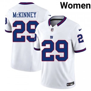 Xavier McKinney NY Giants #29 Women Classic Football Stitched Throwback Jersey - White Edition 38180226