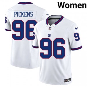 Zacch Pickens Big Blue #96 Women Gameday Football Embroidery Throwback Jersey - White Edition 88880195