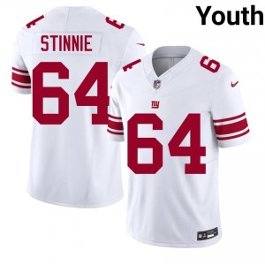 #64 Aaron Stinnie Giants Youth Exclusive Football Stitch Jersey - White Edition 32478965