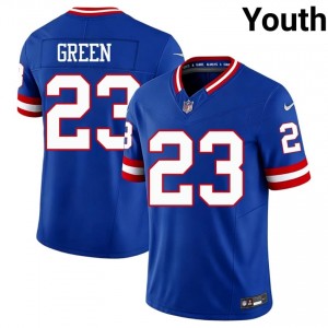 #23 Art Green NY Giants Youth Professional Football Stitch Jersey - Throwback Royal Edition 93138096