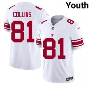 #81 Beaux Collins NY Giants Youth Gameday Football Stitched Jersey - White Edition 89772260