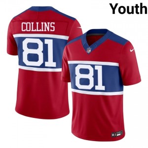 Beaux Collins New York Giants #81 Youth NFL Football Embroidery Jersey - Red Edition 21537660