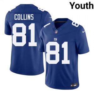 Beaux Collins NYG #81 Youth Authentic Football Sewn Jersey - Royal Edition 91117649