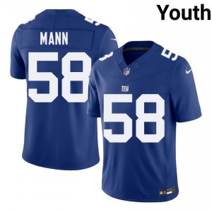 Ben Mann NY Giants #58 Youth Elite Thread Football Stitched Jersey - Royal Edition 64147823