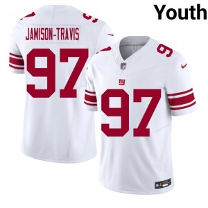 #97 Bobby Jamison-Travis NYG Youth Professional Football Sewn Jersey - White Edition 15979798