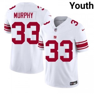 #33 Caleb Murphy New York Giants Youth Limited Football Embroidery Jersey - White Edition 42302192