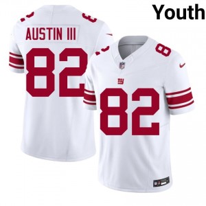 #82 Calvin Austin III New York Giants Youth Iconic Football Embroidery Jersey - White Edition 17944918