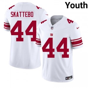 #44 Cam Skattebo NY Giants Youth Essential Football Stitch Jersey - White Edition 58124647
