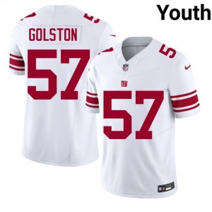 #57 Chauncey Golston New York Giants Youth Exclusive Football Embroidery Jersey - White Edition 62668840