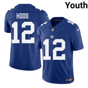 Colton Hood Giants #12 Youth Iconic Football Stitch Jersey - Royal Edition 28307907