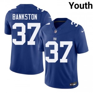 Damon Bankston Big Blue #37 Youth Moisture Wicking Football Embroidery Jersey - Royal Edition 12501215