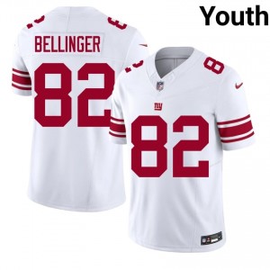 #82 Daniel Bellinger NY Giants Youth Pro Cut Football Stitch Jersey - White Edition 82686714
