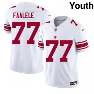 #77 Daniel Faalele NY Giants Youth Limited Football Stitched Jersey - White Edition 90664292