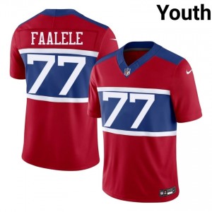 Daniel Faalele New York Giants #77 Youth Authentic Football Embroidery Jersey - Red Edition 91082648