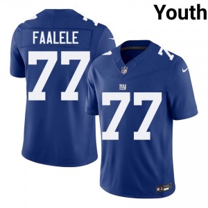 Daniel Faalele NYG #77 Youth Professional Football Sewn Jersey - Royal Edition 85145121