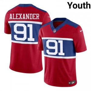Darius Alexander Big Blue #91 Youth NFL Football Embroidery Jersey - Red Edition 16164418