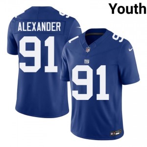 Darius Alexander New York Giants #91 Youth Authentic Football Embroidery Jersey - Royal Edition 53108427