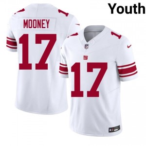 #17 Darnell Mooney New York Giants Youth Original Football Stitched Jersey - White Edition 64489791