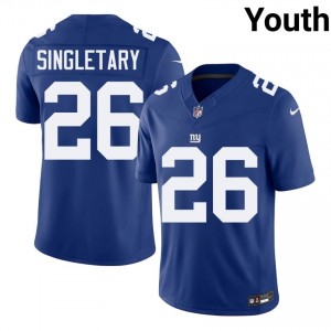 Devin Singletary New York Giants #26 Youth Premium Football Embroidery Jersey - Royal Edition 29803667