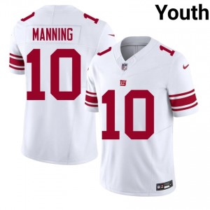 #10 Eli Manning New York Giants Youth Premium Football Embroidery Jersey - White Edition 34226151