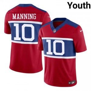 Eli Manning NY Giants #10 Youth Gameday Football Stitch Jersey - Red Edition 23529083