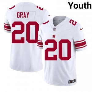 #20 Eric Gray NY Giants Youth Licensed Football Stitched Jersey - White Edition 95403333