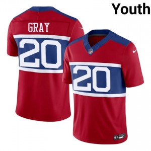 Eric Gray New York Giants #20 Youth Professional Football Embroidery Jersey - Red Edition 13107830