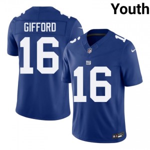 Frank Gifford New York Giants #16 Youth Classic Football Embroidery Jersey - Royal Edition 38887777