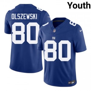 Gunner Olszewski New York Giants #80 Youth Original Football Embroidery Jersey - Royal Edition 92637719