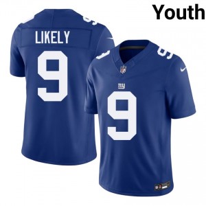 Isaiah Likely NY Giants #9 Youth Exclusive Football Stitch Jersey - Royal Edition 52192013