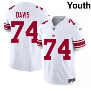 #74 J.C. Davis Big Blue Youth Moisture Wicking Football Embroidery Jersey - White Edition 32184410