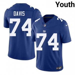J.C. Davis NY Giants #74 Youth Iconic Football Stitch Jersey - Royal Edition 19814049