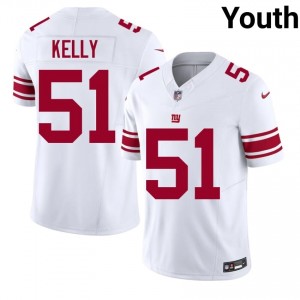 #51 Jack Kelly NY Giants Youth Durable Football Stitched Jersey - White Edition 37539356