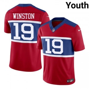 Jameis Winston NY Giants #19 Youth Classic Football Stitched Jersey - Red Edition 14980625