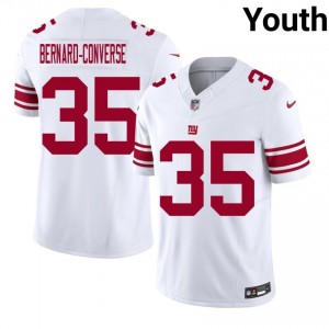 #35 Jarrick Bernard-Converse New York Giants Youth NFL Football Embroidery Jersey - White Edition 35985826