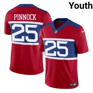 Jason Pinnock NY Giants #25 Youth Premium Football Stitched Jersey - Red Edition 80166964
