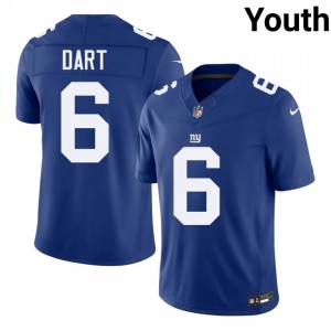 Jaxson Dart New York Giants #6 Youth Player Football Stitched Jersey - Royal Edition 36865703