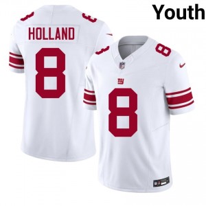 #8 Jevon Holland NY Giants Youth Iconic Football Stitch Jersey - White Edition 74808213