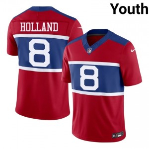 Jevon Holland New York Giants #8 Youth Durable Football Stitched Jersey - Red Edition 86759031