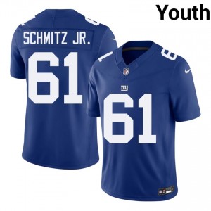 John Michael Schmitz Jr. NY Giants #61 Youth Limited Football Stitch Jersey - Royal Edition 76138655