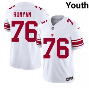#76 Jon Runyan NY Giants Youth Original Football Stitched Jersey - White Edition 95300078