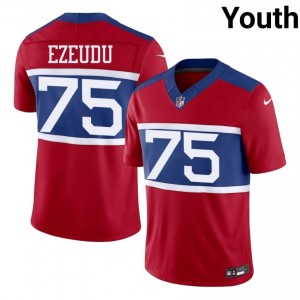 Joshua Ezeudu NY Giants #75 Youth Elite Thread Football Stitch Jersey - Red Edition 41279134