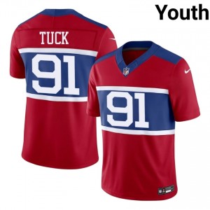 Justin Tuck NY Giants #91 Youth NFL Football Stitched Jersey - Red Edition 15327822