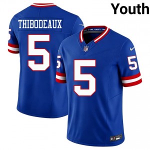 #5 Kayvon Thibodeaux New York Giants Youth Original Football Embroidery Jersey - Throwback Royal Edition 18962734