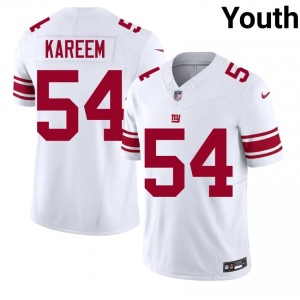#54 Khalid Kareem New York Giants Youth Essential Football Embroidery Jersey - White Edition 60838206